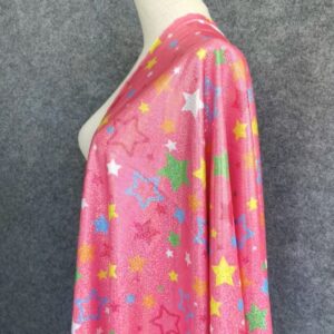 Festival stars Rainbow prints Stage style scalded goldfish scale fabric dance Performance costumes Toy decorative fabrics Elastic fabrics