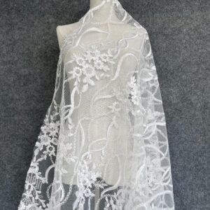 Water-soluble embroidery Mesh lace embroidery fabric Handmade beading Wedding dress DIY accessories Sexy lingerie Wedding dress headdress