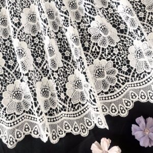 Milk silk full width water-soluble lace women's fashion clothing lace fabric three-dimensional applique dress accessories