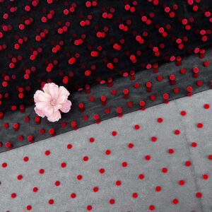 American mesh flocking Polka dot tulle Children's clothing Stage costumes Long skirts Wedding dresses Formal dresses Polka dot flocking Lotus skirts Headwear