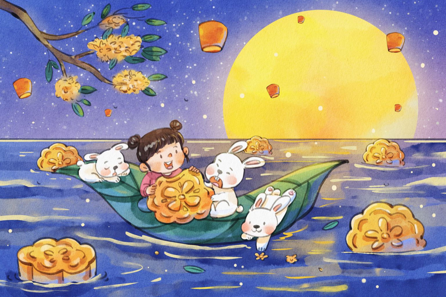 The Moon Festival (Mid-Autumn Festival) in 2024 will be celebrated from September 15th to 17th in China