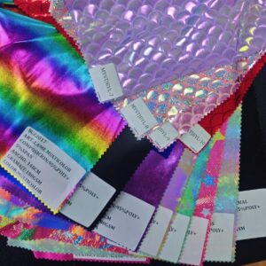 Metallic Foil Spandex Fabric