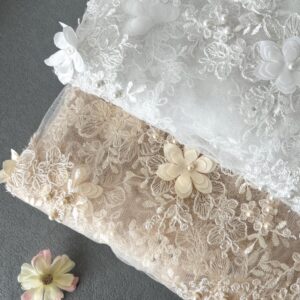 Women's clothing Bags Tablecloth accessories Tulle embroidery fabrics Lace double sided positioning Wave lace Double sided gold thread