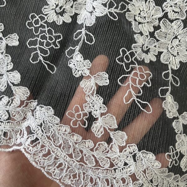 Lace Symmetrical embroidery on tulle Fashionable women's clothing Embroidered lace fabric Ancient costume lace Multicolor embroidery Popular fashion