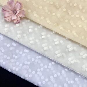 Tulle flocking polka dot 0.8 polka dot mesh composite American mesh tutu skirt Women's clothing Wedding dress Headwear fabric Swiss mesh flocking