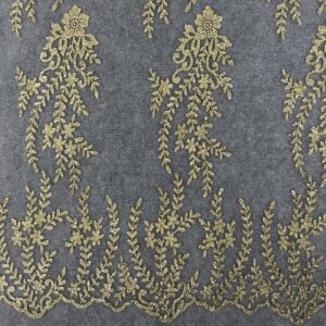 Wedding dress fabrics Tulle gold flakes Lace accessories Gold powder pattern evening dresses Gorgeous mesh decorative fabrics