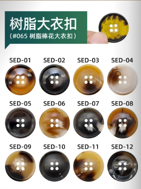 Resin coat button