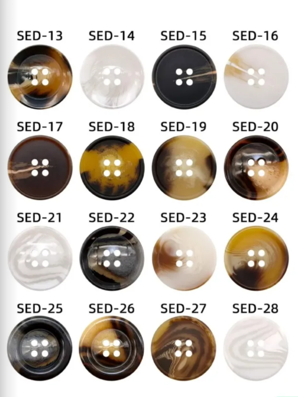 Resin coat button