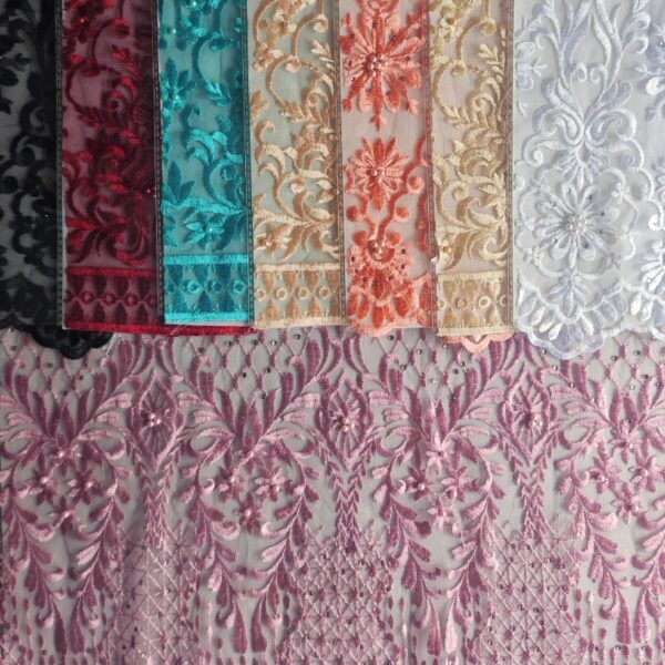 Colorful Embroidered Lace