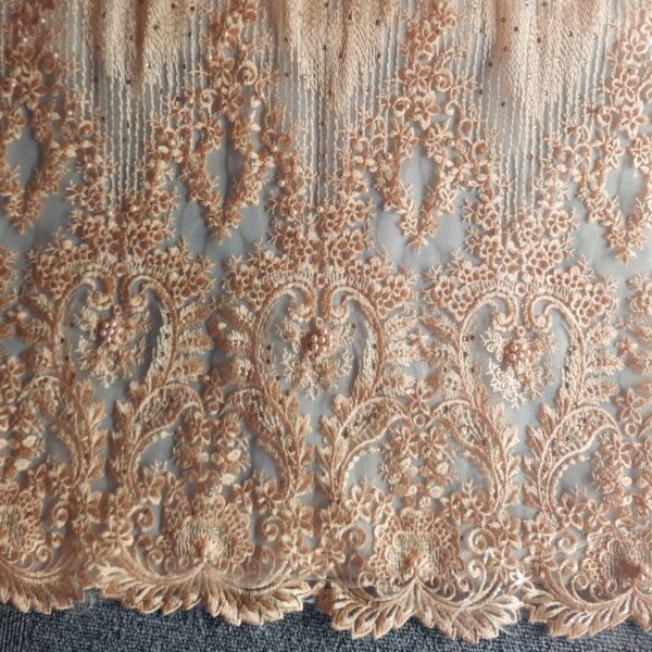 Floral Embroidered Tulle Fabric
