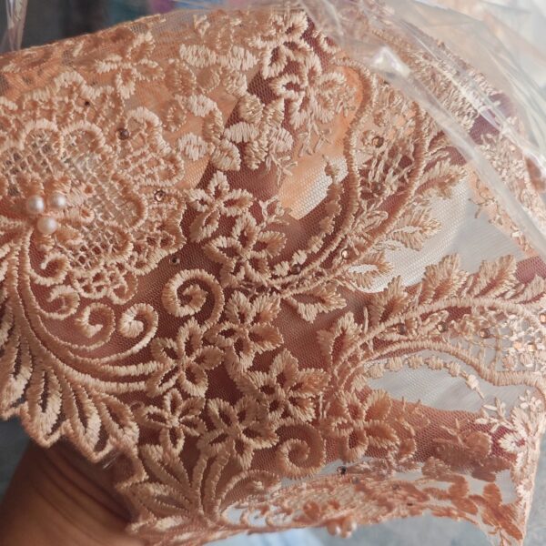 Floral Embroidered Tulle Fabric