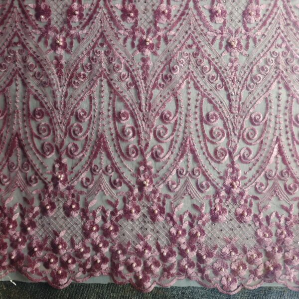 Rhinestone Embroidered Tulle