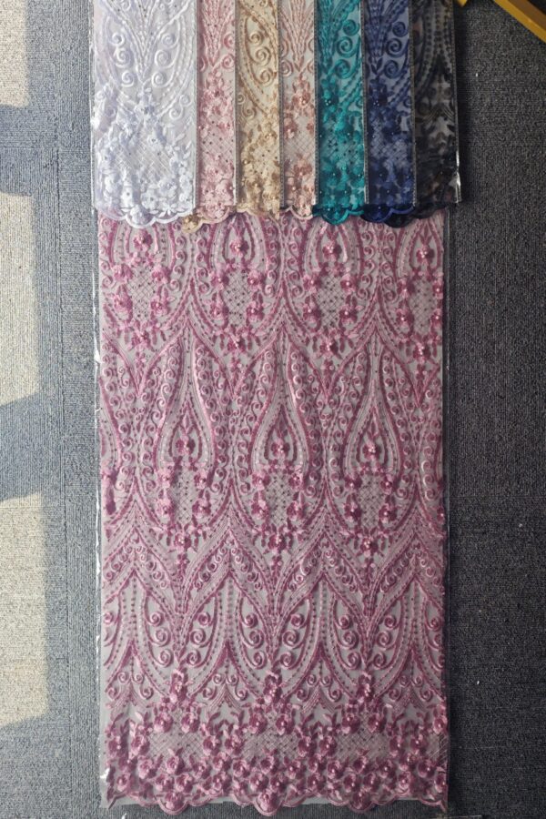Rhinestone Embroidered Tulle