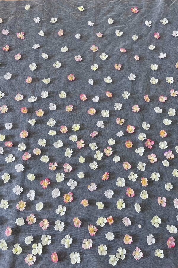 3D Iridescence Flower Tulle Fabric
