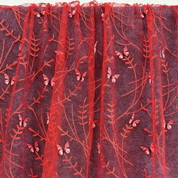 3D Butterfly Lace Fabric