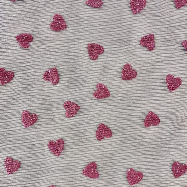 Heart Flocked Tulle