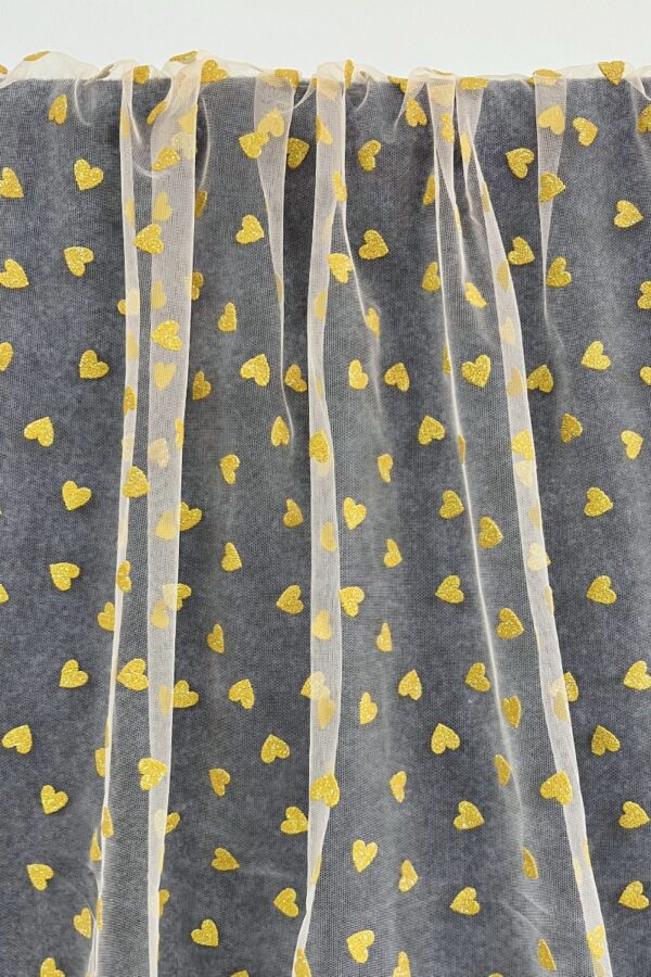 Heart Flocked Tulle
