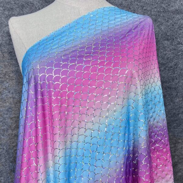 Holographic Fish Scale Fabric