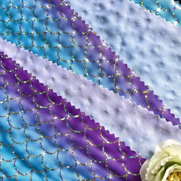 Holographic Fish Scale Fabric