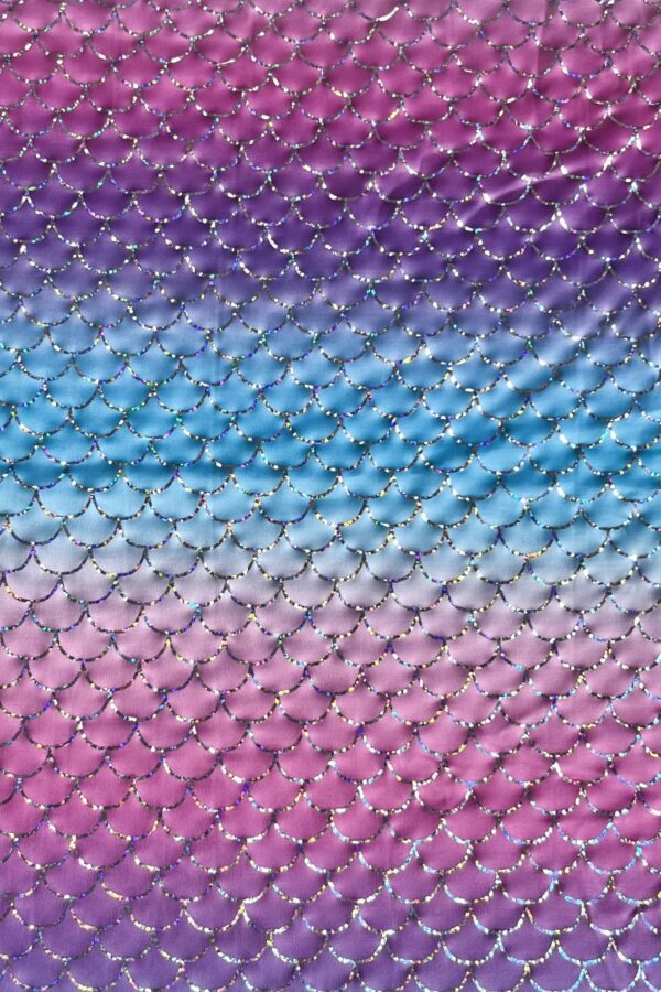 Holographic Fish Scale Fabric