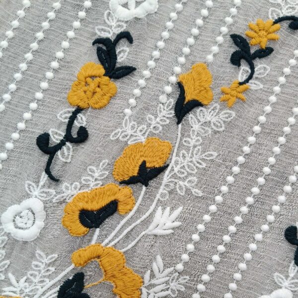 Multicolor Floral Lace Fabric