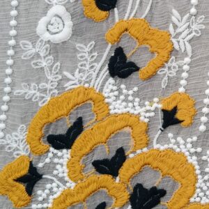 Multicolor Floral Lace Fabric