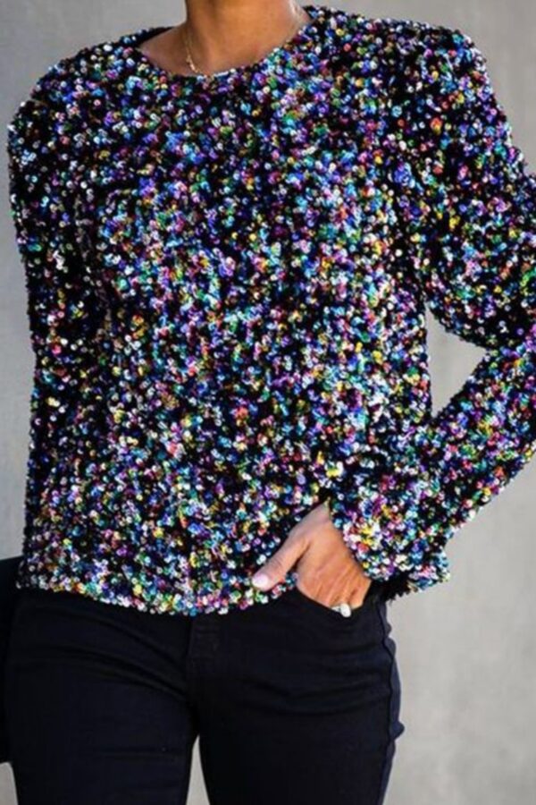 Velvet Iridescent Sequins
