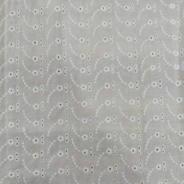 floral eyelet cotton embroidery fabric
