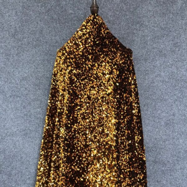 High Density Sequin Velvet Fabric | Embroidered Velvet for Evening & Stage Wear