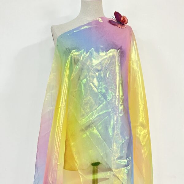 Iridescent Organza Fabric | Holographic Sheer for Couture & Event Design